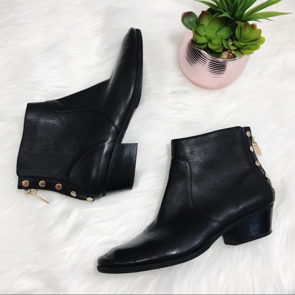 vince camuto black studded booties